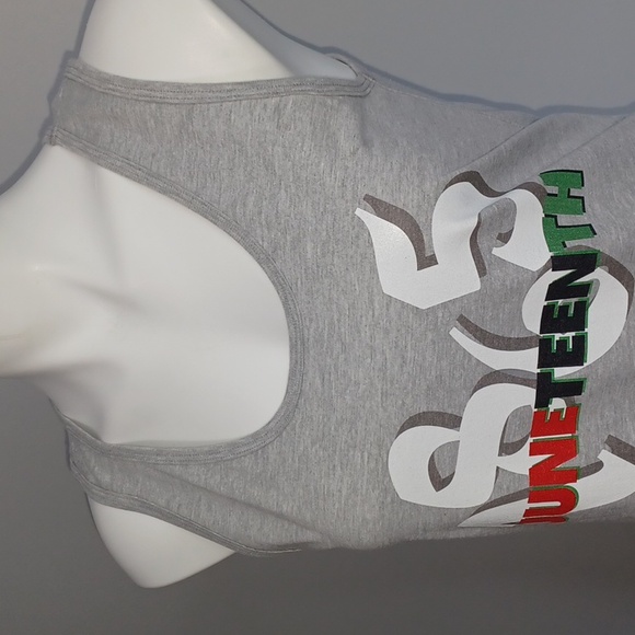 Juneteenth tank. Celebrate American History all year. Medium gray tank - Picture 2 of 11